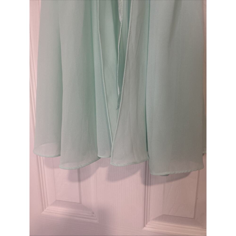VTG Cinema Etoile Seductivewear Mint Green Chiffon Lace Trim Robe EUC - Picture 5 of 11